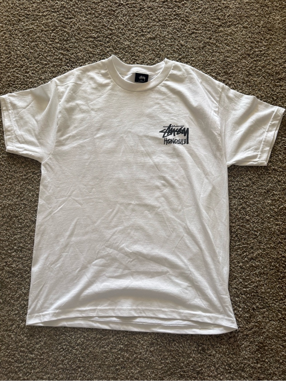 Stussy Honolulu White Logo T-Shirt 2x